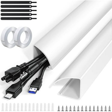 Cord Cover Raceway Kit - 10x L15.7" Channels, Paintable Cable Hider System For TV, Office, Home Wall Mount Wires