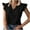Black, variant on Timegard Womens Tops Lace V Neck Ruffle Cap Sleeve Lightweight Tee Casual Office Loose Shirts Tops