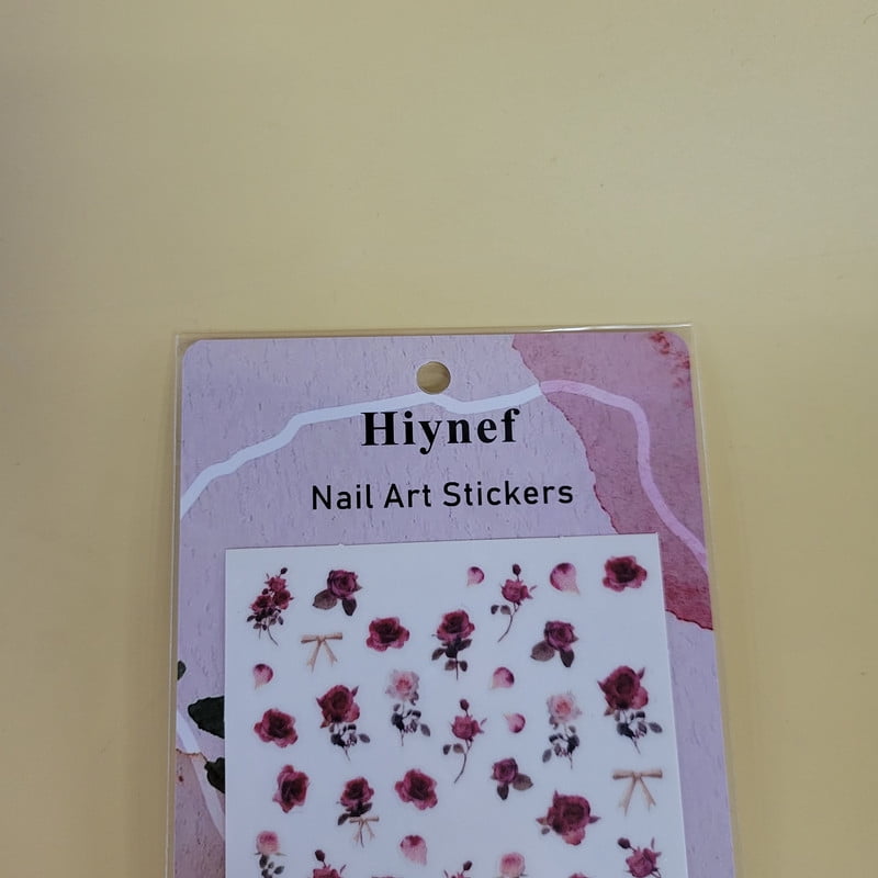 Hiynef Nail art stickers – Self-Adhesive Nail Decals for Women and Girls, Cute and Stylish Nail Decorations for DIY Manicure and Pedicure