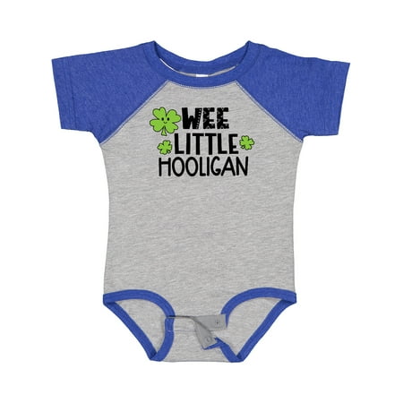 

Inktastic St. Patrick s Day Wee Little Hooligan with Clovers Boys or Girls Baby Bodysuit