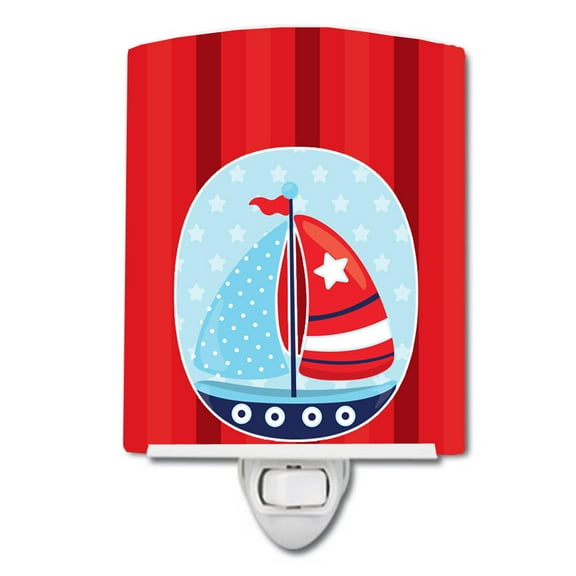 Nautical Sailboat Ceramic Night Light