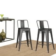 thumbnail image 2 of Simpli Home Rayne Industrial Metal 24 inch Counter Height Stool (Set of 2) in Gunmetal Grey, 2 of 10