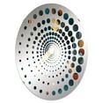 thumbnail image 2 of Designart "Structured Elegance in Teal Geometry" Geometric Spiral Dot Round Wall Mirror - Oval Printed Decorative Mirror - Multiple Color Options, 2 of 5