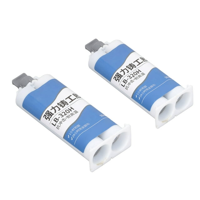 Metal Adhesive, Metal Repair Glue Strong 2Pcs AB Multifunctional High Temperature Resistant for Ceramic for Drilling