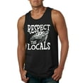 thumbnail image 2 of Wild Bobby Respect The Locals Save Our Oceans Turtle Animal Lover Men Graphic Tank Top, Black, XX-Large, 2 of 6
