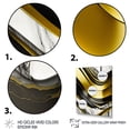 thumbnail image 3 of Designart Abstract Geode Marble Waves Gold I Canvas Wall Art, 3 of 5