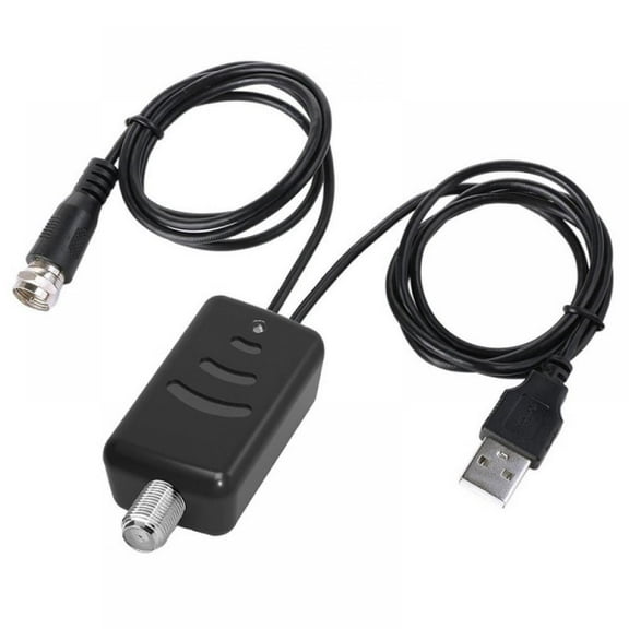 High Gain TV Antenna Amplifier Signal Booster for HDTV Antenna with USB Power Supply,Boost Any Non-Amplified Antenna up to 50 Miles Range Gain 25dB-Black