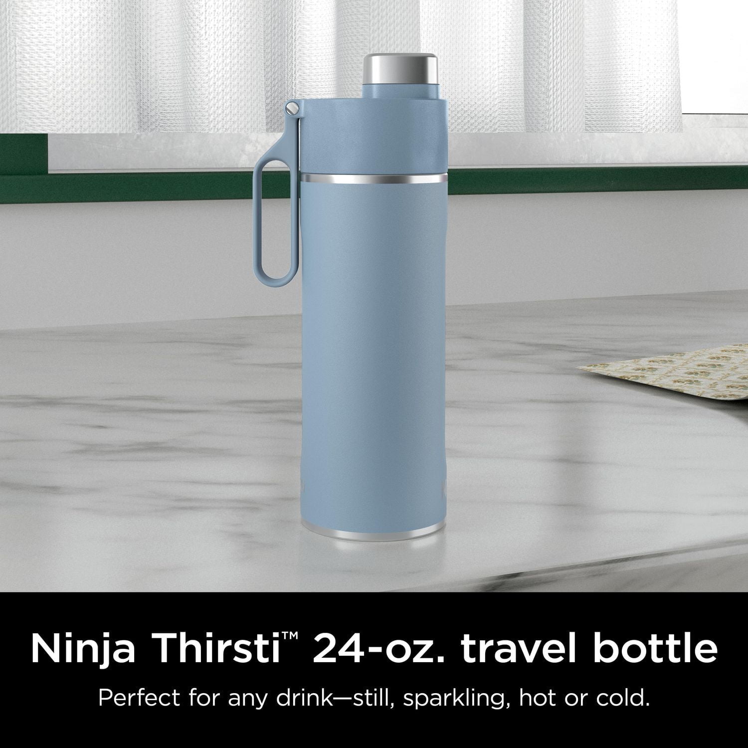 Ninja Thirsti 24oz. Bouteille de voyage, bleue