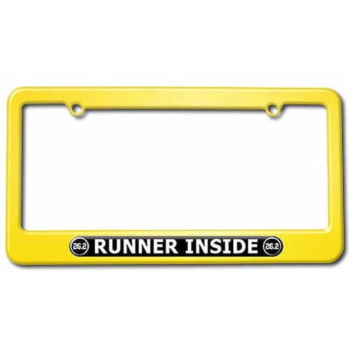 26.2 Runner Inside License Plate Tag Frame, Multiple Colors