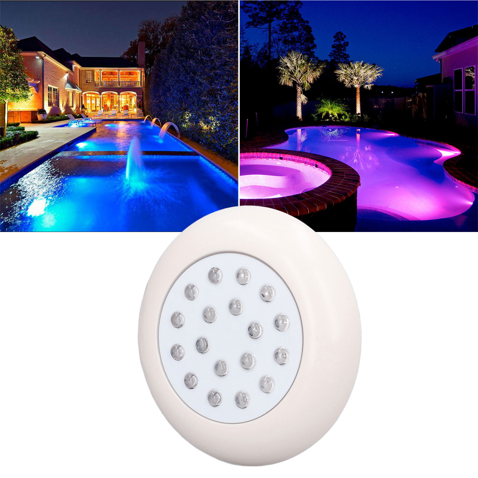 12V 10W RGB Swimming Pool LED Lights Spa Underwater Light IP68 Waterproof Lamp 
