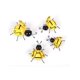thumbnail image 1 of Decoración de pared de abeja de Metal, arte de pared de abeja para jardín al aire libre, cercas de césped, decoración de oficina, dormitorio, sala de estar, decoración del hogar (4 uds, amarillo), 1 of 2