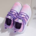 thumbnail image 2 of GYMEPIC Girls Gradient Fashion Sneakers Breathable Lightweight Lace-up Running Walking Shoes for Toddler/Little Kid/Big Kid, 2 of 7