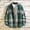 Green, variant on Men's Casual Plaid Shirt Plus Size Color Block Button Down Shirt Loose Fit Lapel Long Sleeve Shirt