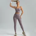 thumbnail image 1 of Conjunto de yoga de 2 uds para mujer, ropa de yoga con correa cruzada de cintura alta, Sujetador deportivo de Yoga de alta elasticidad, conjunto de ropa deportiva, chándal para mujer, 1 of 6