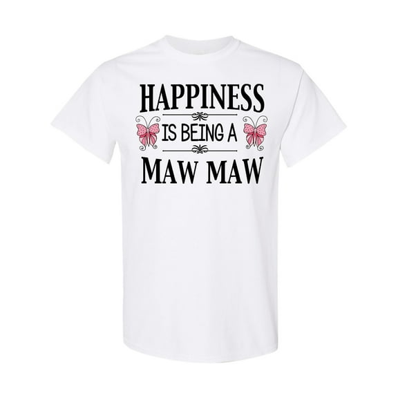 Inktastic Happiness is Being a Maw Maw with Butterflies T-Shirt