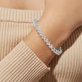 thumbnail image 4 of Vir Jewels 5 CTTW Diamond 3 Stone Cluster Bracelet 10K White Gold Round Prong Set 7 Inch for female., 4 of 5