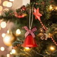 thumbnail image 4 of Christmas Decoration Clearance Hwkond Christmas Wrought Iron Bell Decoration Pendant Accessories Rope Holly Berry Xmas Tree Festival Wall Door Hanging Ornament,Red, 4 of 5