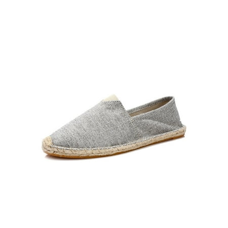 

Daeful Women s Espadrilles Slip On Shoes Lightweight Walking Casual Loafers Gray 8