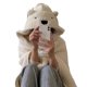 thumbnail image 1 of Winter Throw Blanket Cloak With Hood Thick Soft Plush Warm Wearable Blanket for Children and Adults White 120x123cm, 1 of 4