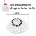 thumbnail image 4 of Spin Mop Mop Head Dual-Action Microfiber, Replacement Pads, White (Set of 20), 4 of 5