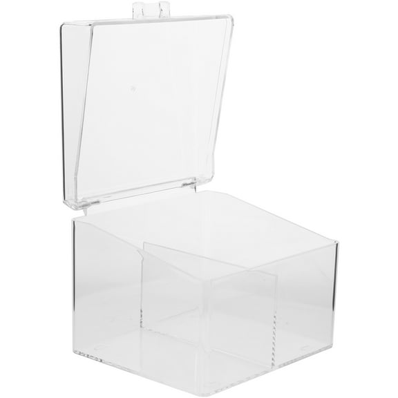 HOMEMAXS Transparent Acrylic Two-compartment Storage Box Dust-proof Card Business Case Clear Cards