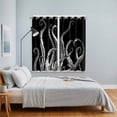 thumbnail image 5 of Curtains 84 Inches Long 2 Panels, Black Octopus Coastal Grommets Window Treatment Curtain, Nautical Ocean Modern Abstract Art Thermal Curtains Drapes for Living Room/Bathroom, 5 of 9