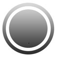 Round LED Wall Mounted Bathroom Mirror with Dimmable Touch Dimmer