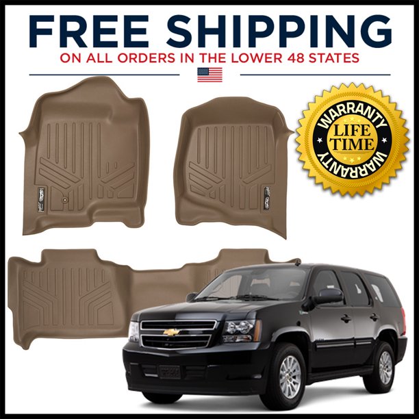 MAXFLOORMAT Front & 2nd Row Floor Mats Tan for 20072014 Tahoe/Yukon
