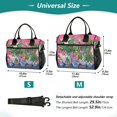 thumbnail image 4 of FORMRS Insulated Lunch Bag for Work School Unisex Large Capacity Cooler with Shoulder Strap, White Vibrant Flowers, 4 of 6