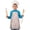 Princess and Swan, variant on Princess and Fairy Blue Pattern Teens Aprons, Adjustable Neck Strap, Toddler & Teens Aprons for Cooking & Baking, 19x23.6 Inches
