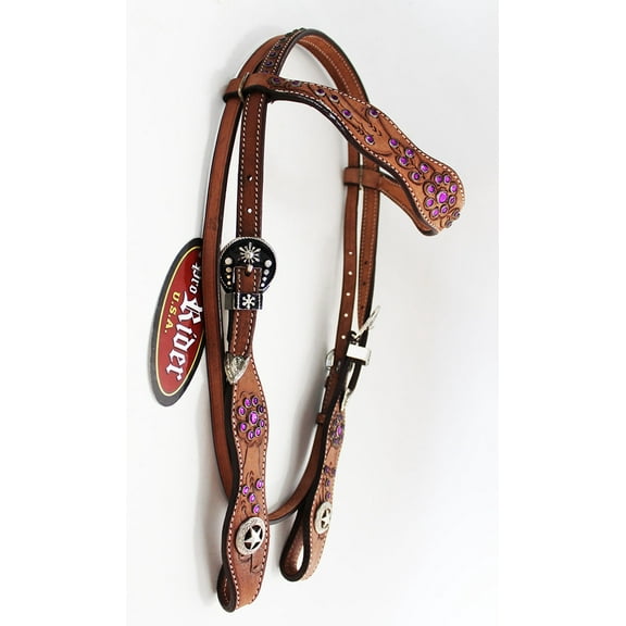 Horse Tack Bridle Western Leather Headstall  9209HBCO00