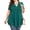 Dark Green, variant on Women Plus Size Flutter Short Sleeve Henley Neck Top Loose Casual