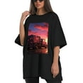 thumbnail image 4 of Plus Size Shirt for Women Black Tops for Women Oversized Short Sleeves Shirt for Women Valentine's Day (25) T Shirt Crewneck Shirt for Women L, 4 of 5