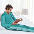thumbnail image 6 of Zufioo a Teal Ribbonin Mens Pajamas Set, Mens Long-Sleeved Pajama and Pajama Pants,Pajamas Para Hombres,Men's Sleepwear-, 6 of 7