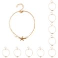 thumbnail image 2 of Qarigey Tobilleras ajustable perla estrella de mar estilo Simple decoración de pie accesorios de playa de moda pulseras de tobillo para niñas Type1 NO1, 2 of 6