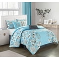 thumbnail image 1 of Lanco Polyester Comforter Set, King, Blue, 7-Pieces, 1 of 5
