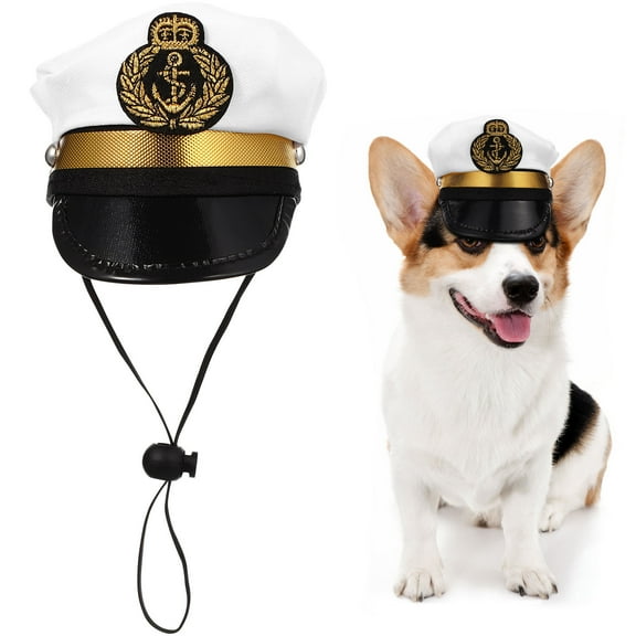 MUSEYA Puppy Dog Boating Captains Hat Black Costume Accessories 1Pack