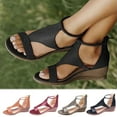 thumbnail image 2 of Espadrille Wedge Sandals for Women Summer Thick Sole Heeled Slip Shoes High Platform Slides, 2 of 2