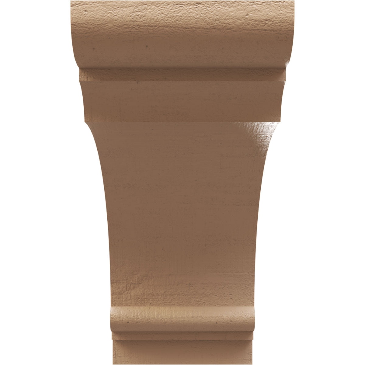 4"W x 12"D x 8"H Classic Hughes Rough Cedar Woodgrain TimberThane Corbel, Primed Tan