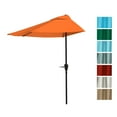 thumbnail image 6 of Pure Garden 9ft Half Umbrella for Balcony, Porch, or Deck, Terracotta, 6 of 7