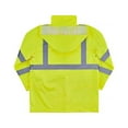 thumbnail image 2 of Ergodyne Glowear 8366 Lightweight Hi Vis Rain Jacket Lime 3X, 2 of 3
