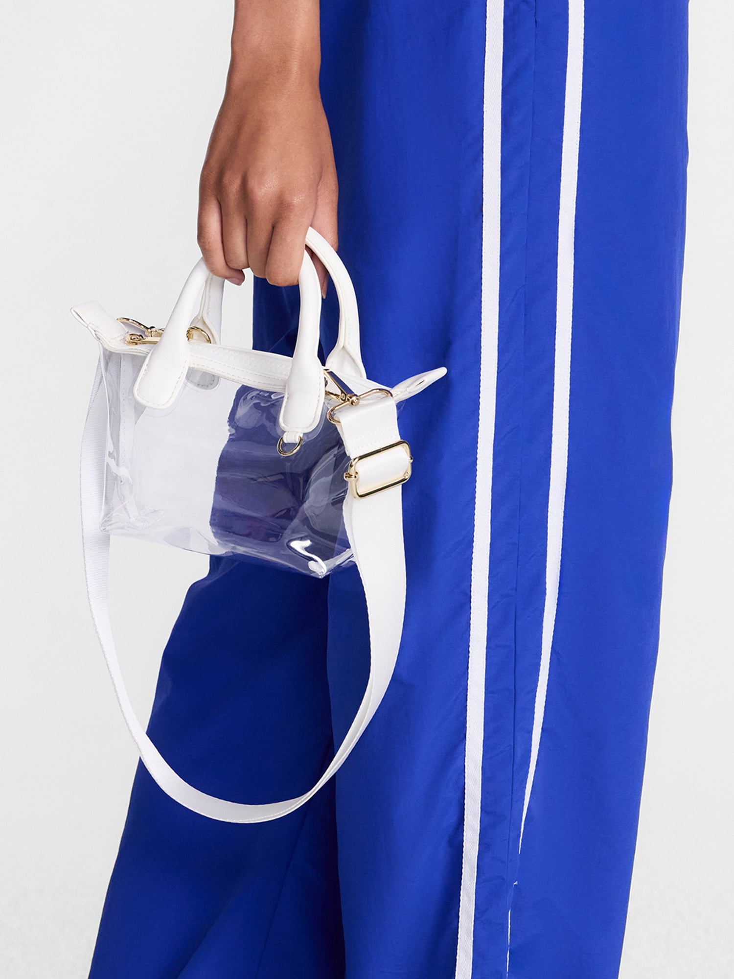 No Boundaries Women's Game Day Clear Mini Tote Bag, White