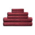 thumbnail image 4 of Lintex Linens Textured 6-piece Combed Cotton Bath Towel Set Taupe, 4 of 5