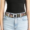 thumbnail image 5 of Buckle-Down Belt, Seatbelt Buckle Belt, Christmas Elves Stripes Black Red White Green, 30 to 44 Inches, 5 of 9