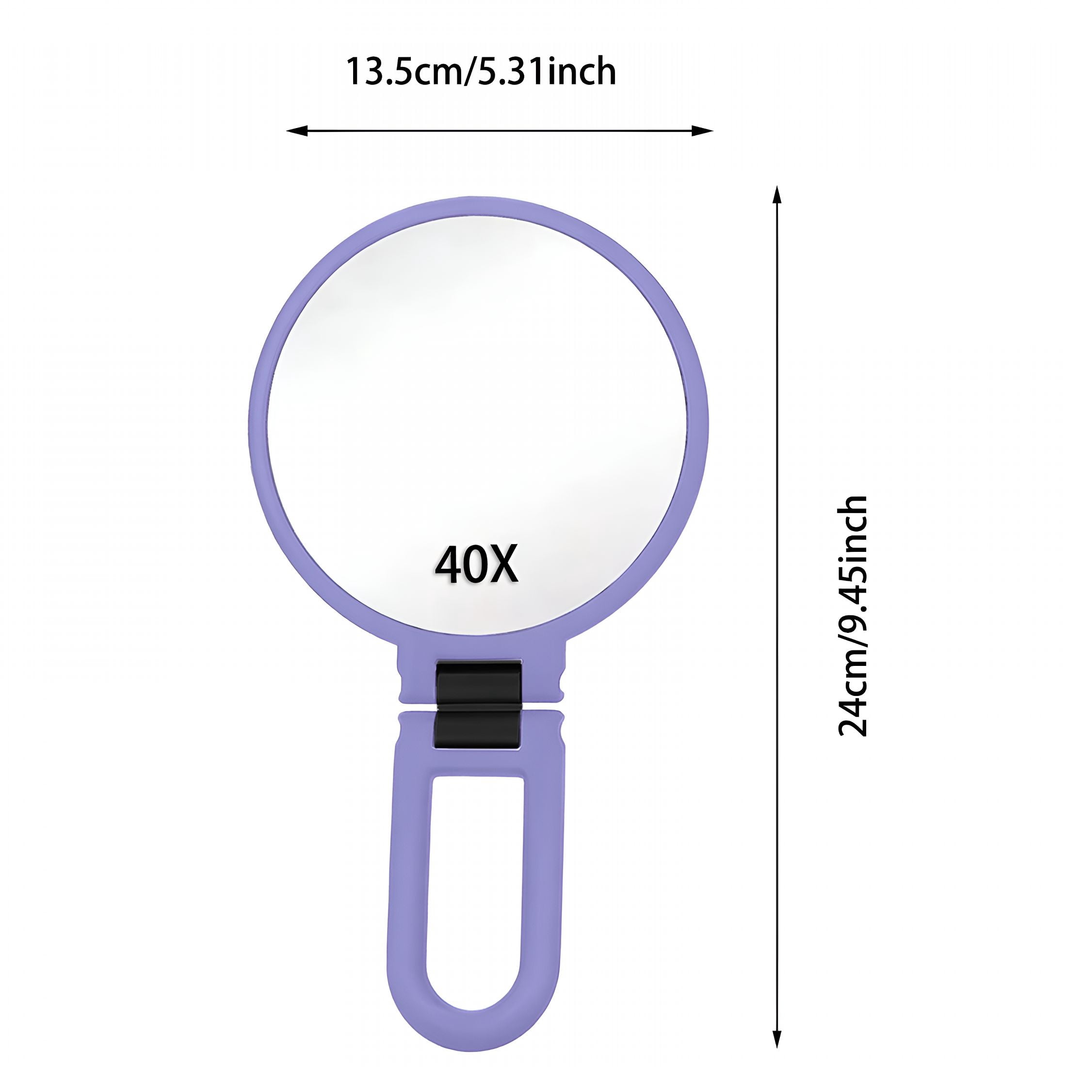HBMYN 2026 New Modern Magnifying Glass Black and Gold 24Cm/9.45Inch 40X Magnification Handheld/Wall Mount/Tabletop Design Double Makeup with 360° Adjustable