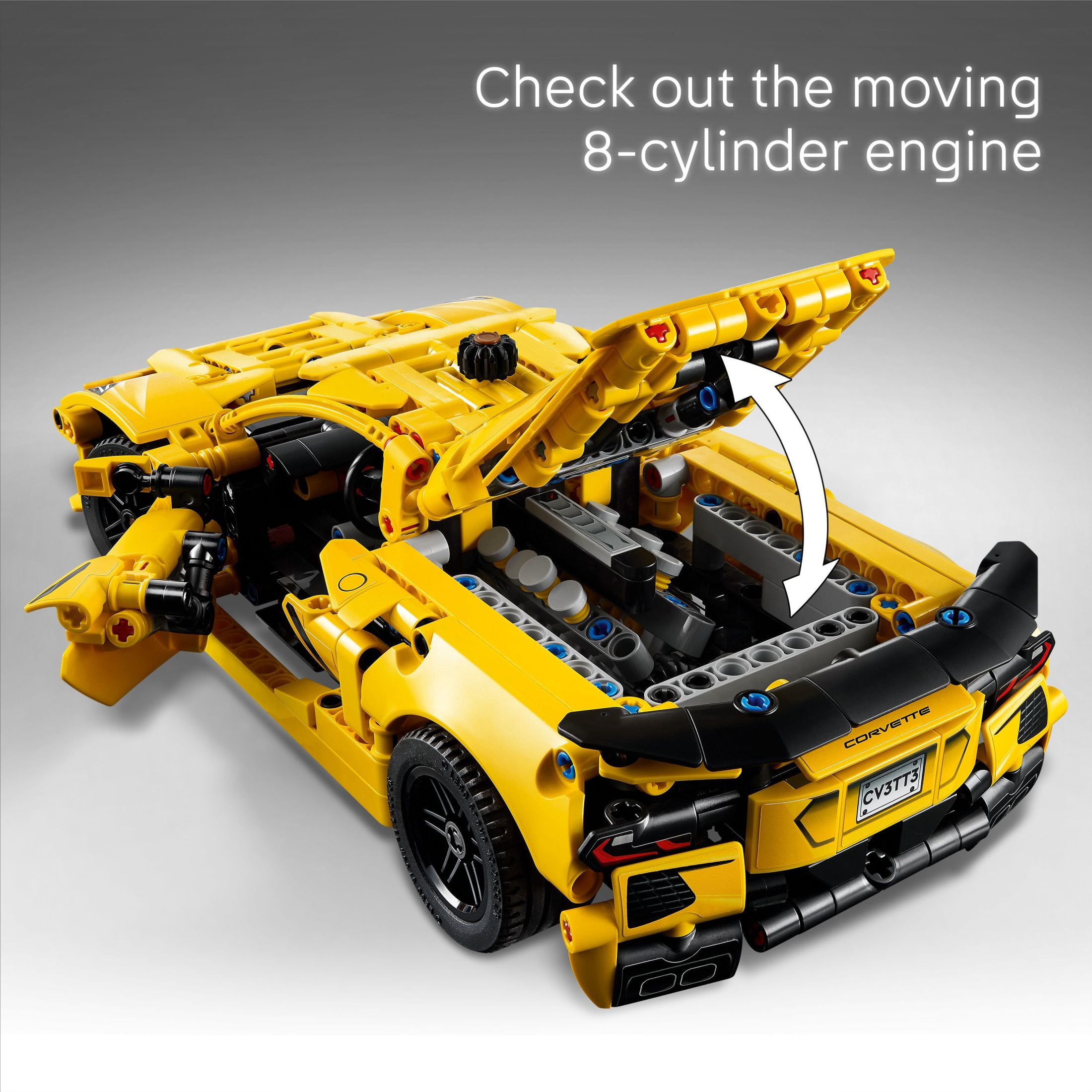 LEGO Technic Chevrolet Corvette Stingray Toy Car - Building Toy Set for Kids, Boys and Girls, Ages 9+ - Birthday Gift Idea - Model Car Kit for Display - 42205