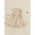 thumbnail image 5 of RUINIXCW Kids Toddler Baby Girl Summer Tulle Dress Birthday Cake Smash Outfit Baby Girls Photoshoot Outfits Sleeveless Mesh Ruffled Princess Birthday Baptism Wedding Party Dress, 5 of 9