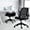 Black, variant on IPKIG Foldable Office Chair - Home Office Desk Chairs with Wheels and Flip-Up Arms - Ergonomic Backrest Mesh Computer Chair Adjustable Swivel Rolling Home Executive (White)