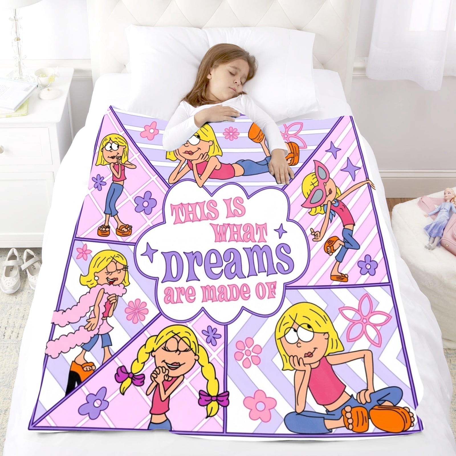 Lizzie Mcguire Banner Throw Blanket Gifts for Fans Lover Girls Boys Women Present Hoodie Him Bed 30"x40"