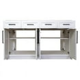 thumbnail image 3 of KBC Palisade 60" Kitchen Island Cabinet  w/ Engineered Marble Waterfall in White, 3 of 7